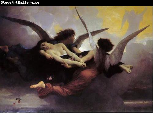 William-Adolphe Bouguereau Depiction of a soul being carried to heaven by two angels.